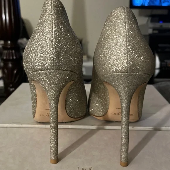 Jimmy Choo | Shoes | Jimmy Choo Romy Color Platinum Ice | Poshmark